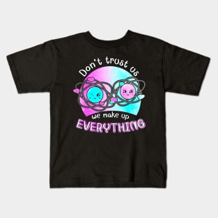 Cute Kawaii Atoms Make Up Everything Funny Science Geek Kids T-Shirt